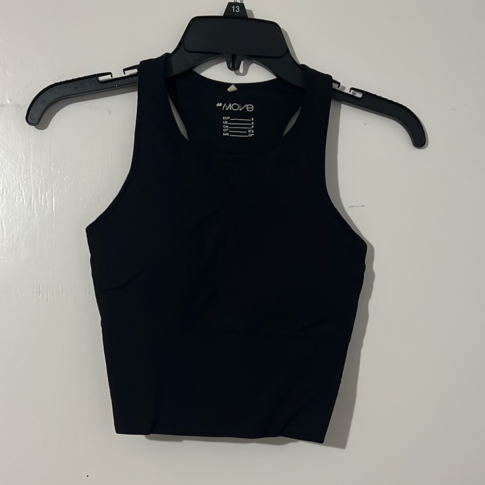 Black Athletic Crop Top by Move